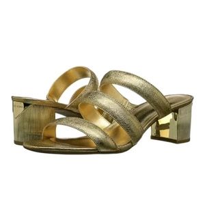 Michael Kors Paloma Flex Mule Leather Gold